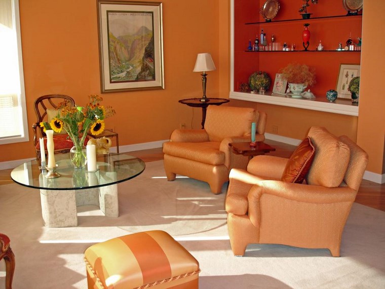 Jean Larette color naranja salon ideas