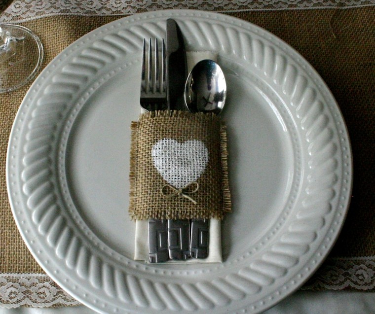 ideas para la vajilla muy originales de arpillera arpillera decoracion mesa plato blanco ideas