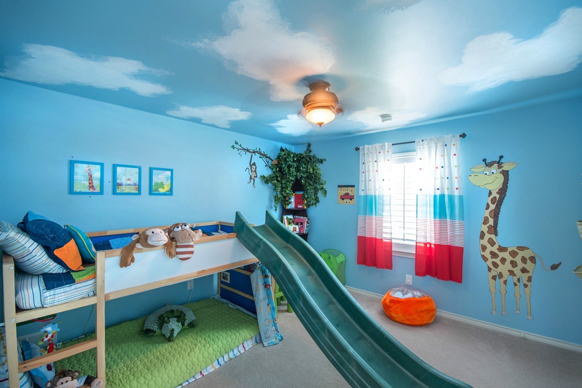 azules itensos en paredes azules estilos variantes niños juegos