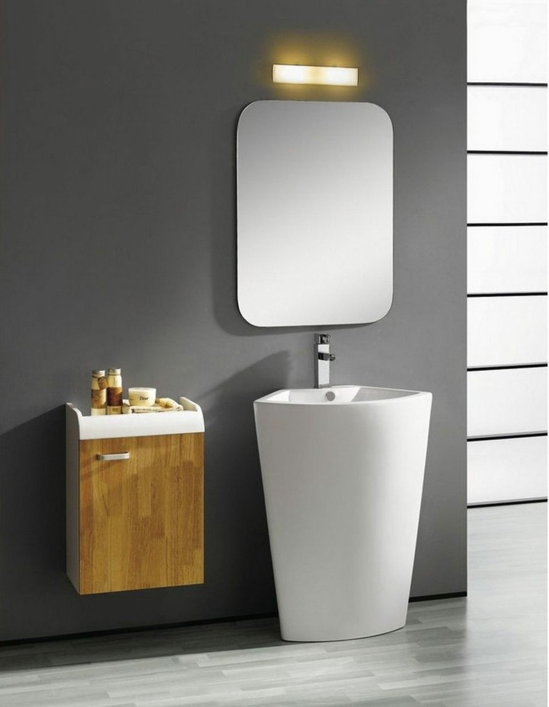 baño minimalista original espejo