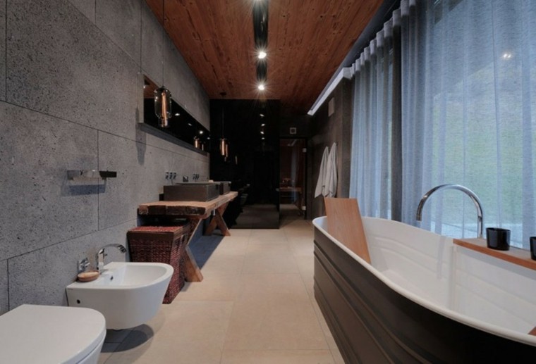 baños modernos todo cemento