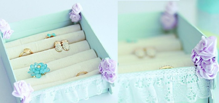 cajita azul preciosas guardar joyas regalo ideas