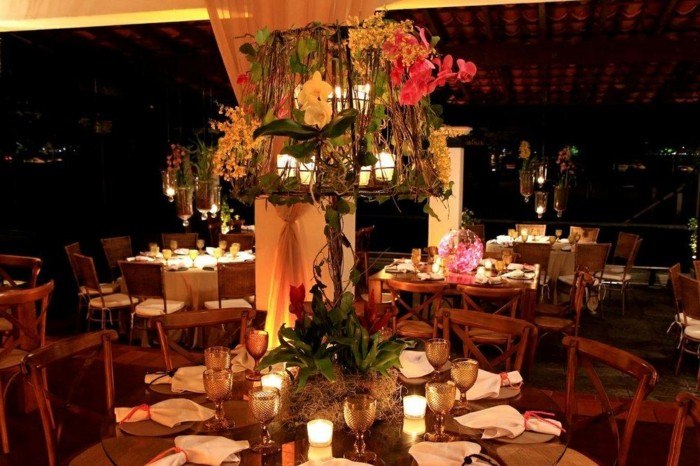 centros de mesa para bodas platos rustico original ideas