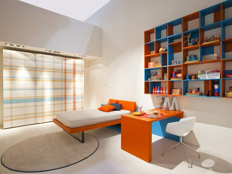 madera en naranja colorido variante infantil maderas sillas blanco