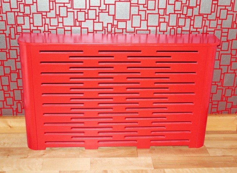 cubierta radiador color rojo diseño