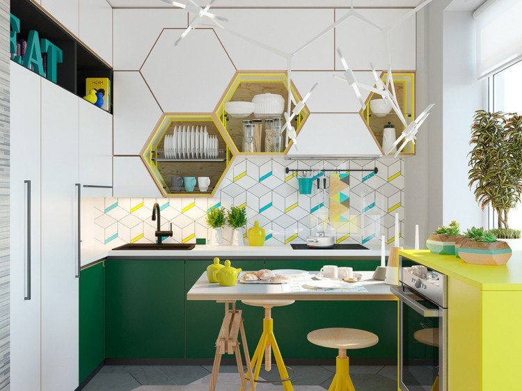 decoracion cocinas diseños naturales amarillo