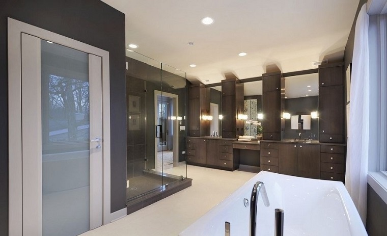 decorar baños estilo originalidad espejos grandes ideas
