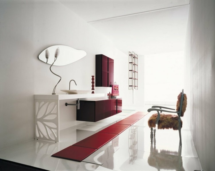 decorar baños mesa cueros brillo sillas