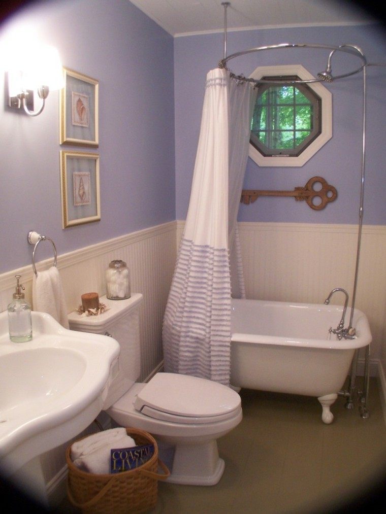 diseño baño color lavanda