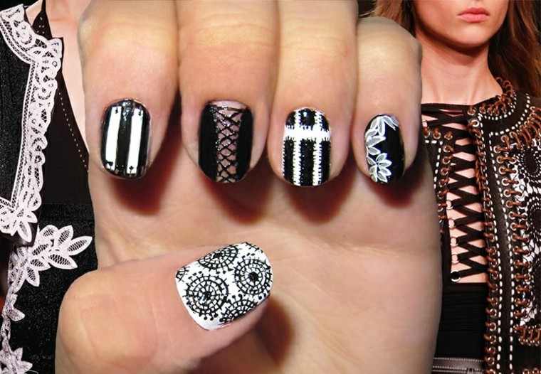 uñas inspiradas por la ropa diseñada de Givenchy diseño de uñas inspiradas Givenchy ideas