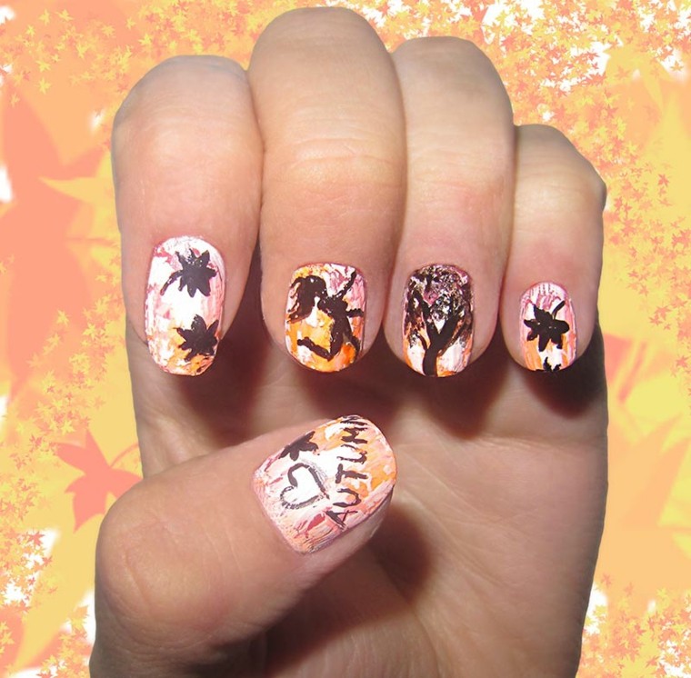 uñas modernas con estampa muy bonita diseno unas navidenas estilo invierno ideas
