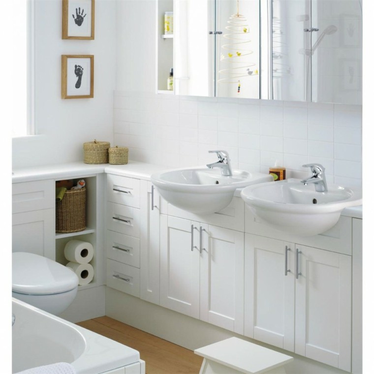 diseño cuarto baño color blanco