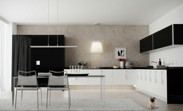 diseño cocina minimalista estilo moderno