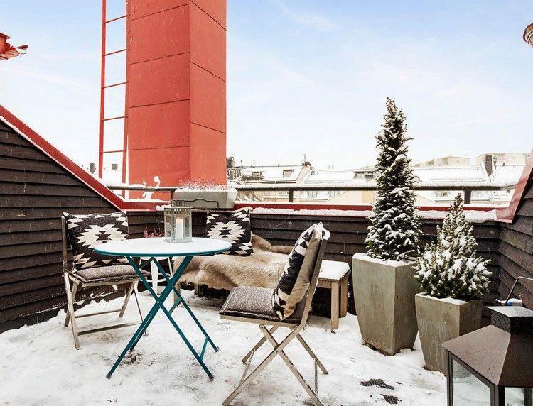 diseño terraza nevada moderna