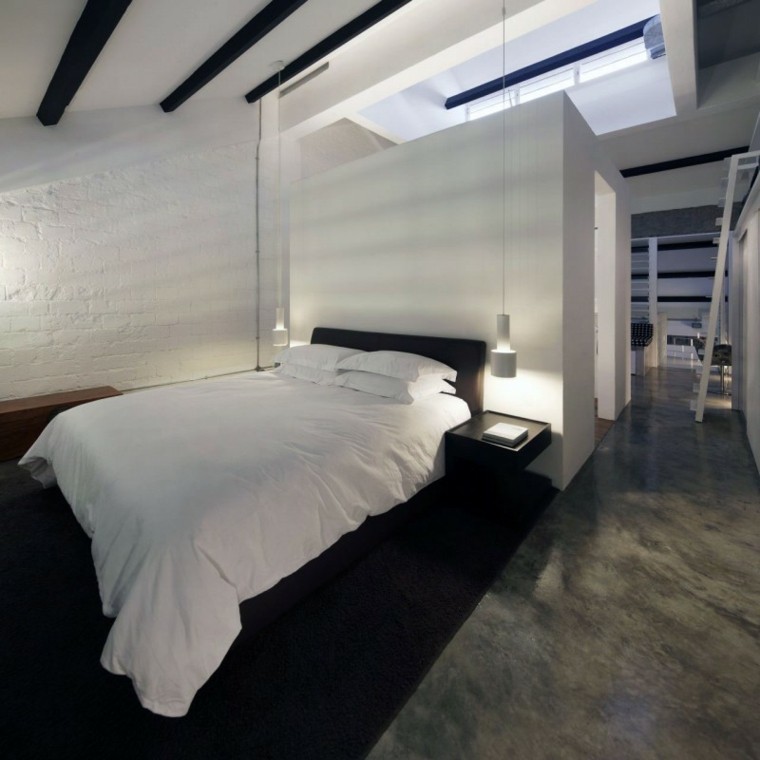 dormitorio opciones pared ladrillo estilo simple ideas