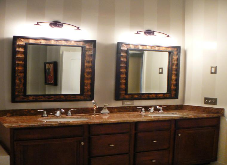 cuarto baño dos espejos para baños modernos
