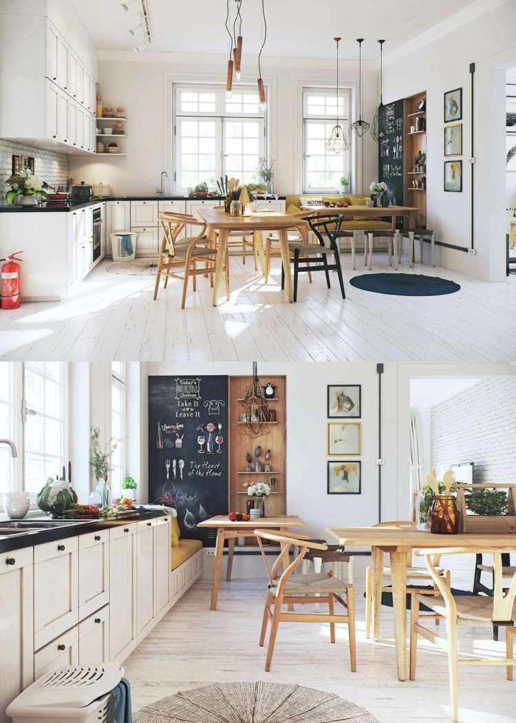 elegante casa cocina diseños mesas