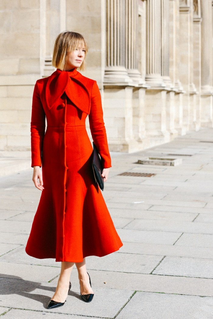 abrigo rojo muy elegante para el invierno ropa invierno 2015 abrogo rojo precioso ideas