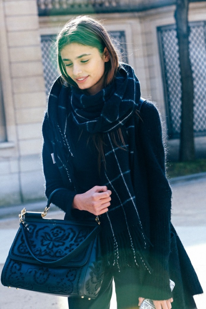 abrigo de lana negra para el invierno tendencias invierno 2015 chaleco negro lana ideas