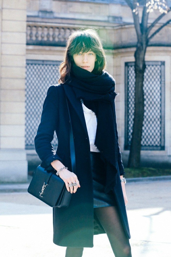 falda corta de cuero muy bonita invierno 2015 falda corta cuero ideas