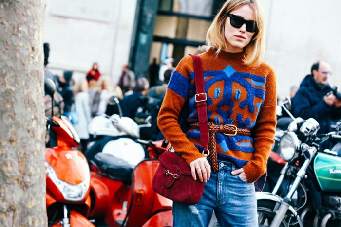 jersey precioso de color naranja endencias invierno 2015 jersey naranja azul ideas