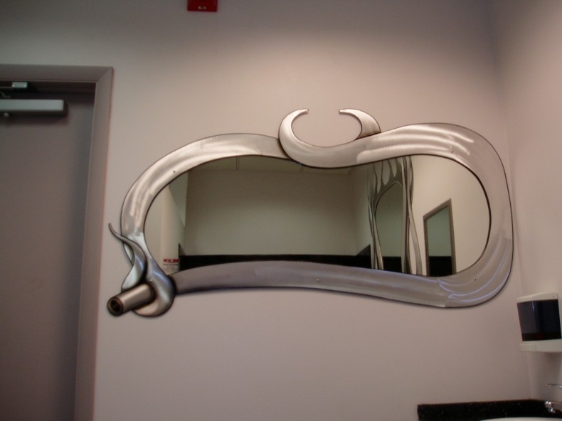 espejo moderno marco cuernos deco