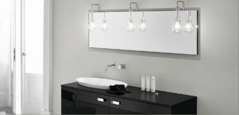 espejo moderno luces colgantes