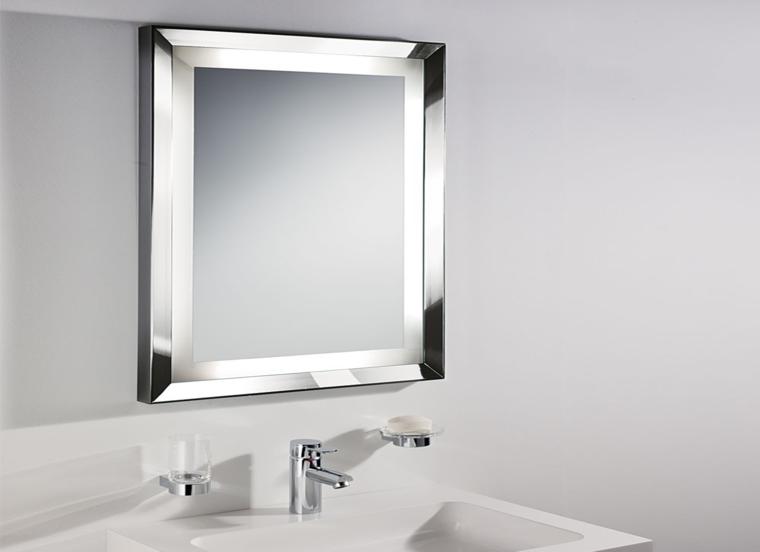 espejo moderno forma cuadrada