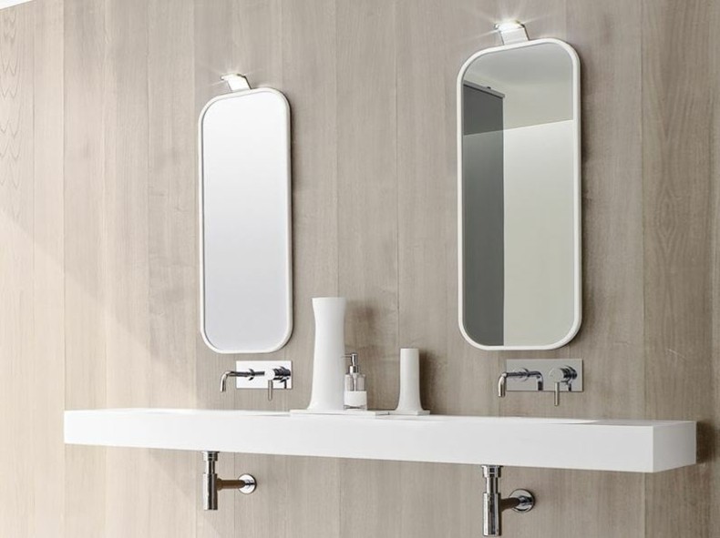 diseños espejos para baños modernos