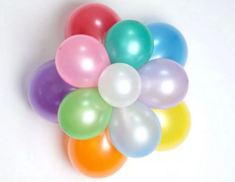 flor globos de cumpleaños nacarados