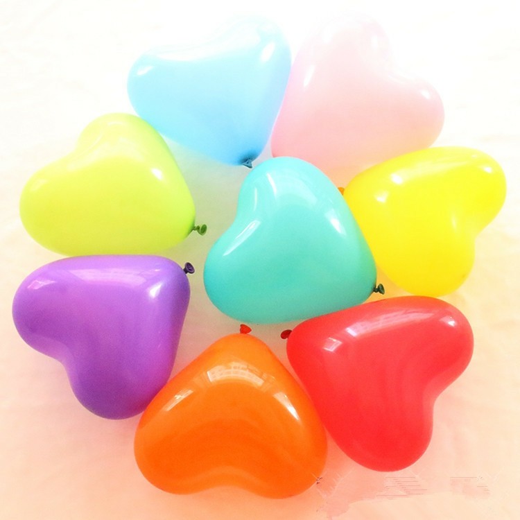 globos colores forma corazón