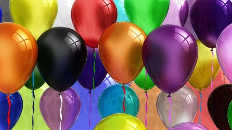 globos de cumpleaños soluciones diferentes negro
