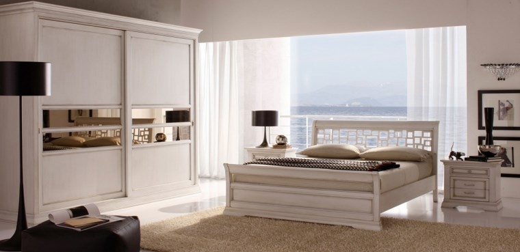 decoracion dormitorio muebles blancos clasicos ideas