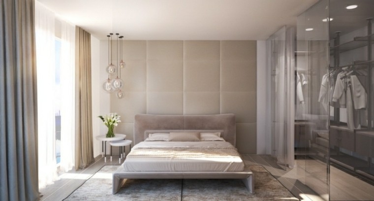 decoracion dormitorio mesitas noche blancas ideas