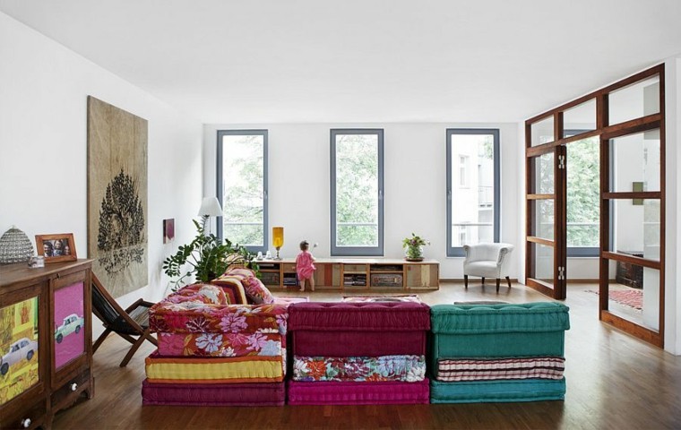 ideas decoracion salon sofa modular estilo