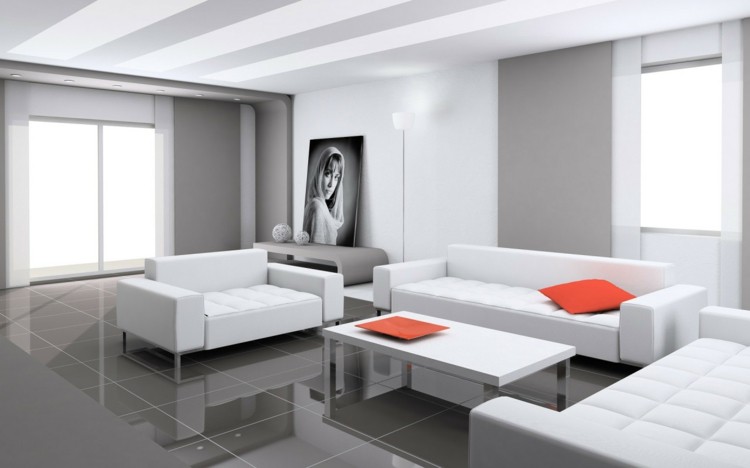 ideas para decorar salon grises cojines color