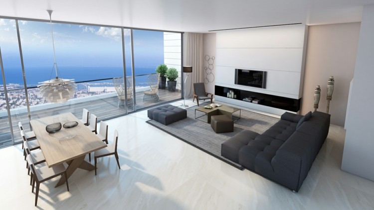 ideas para decorar salon vistas exteriores vista