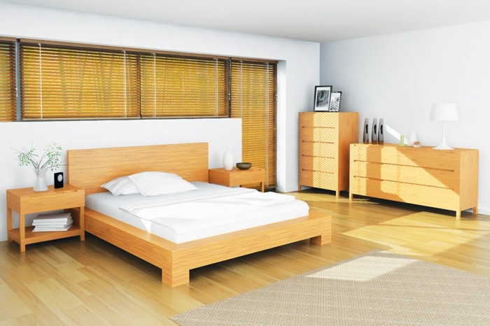 muebles madera color claro dormitorio amplio ideas