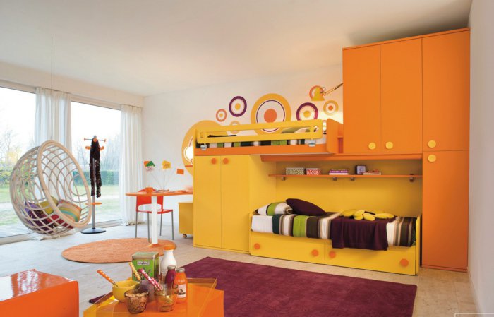 Literas habitacion infantil y distribución efectiva del espacio.