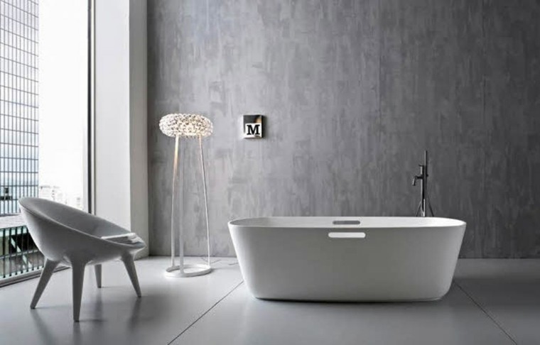 original diseño baño paredes cemento