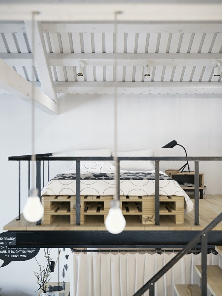 palets mobiliario creativo moderno cama