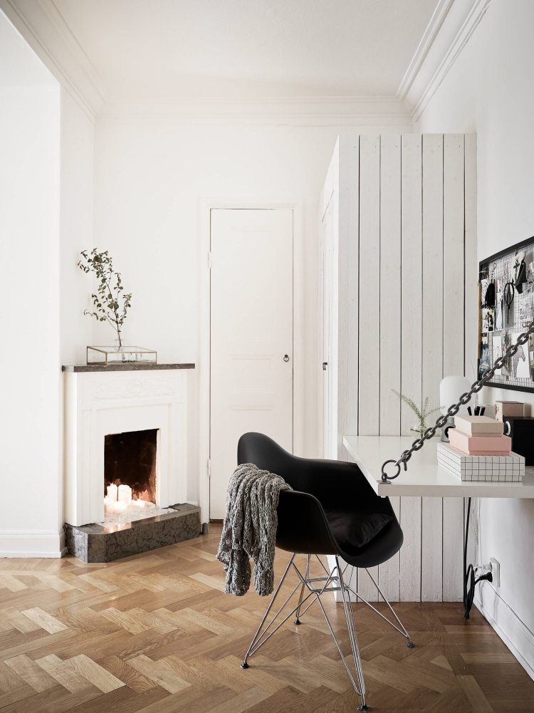 sala deco estilo escandinava chimeneas