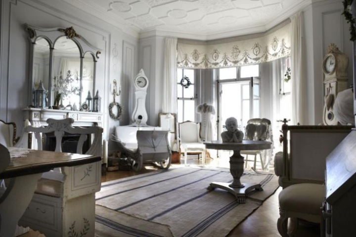 Shabby chic en la sala de estar - 98 diseños encantadores