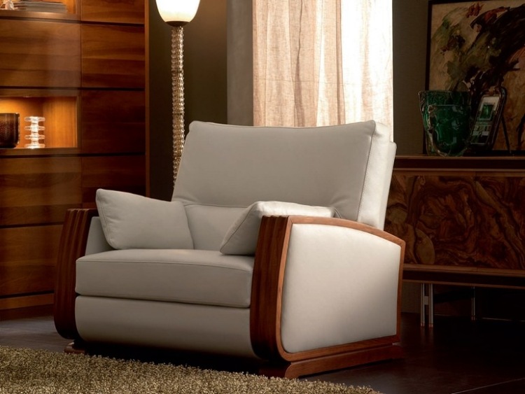 sillones casa moderna diseno cuero blanco ideas