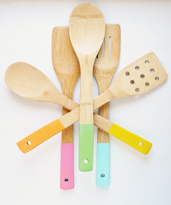 utensilios cocina madera mangos colores