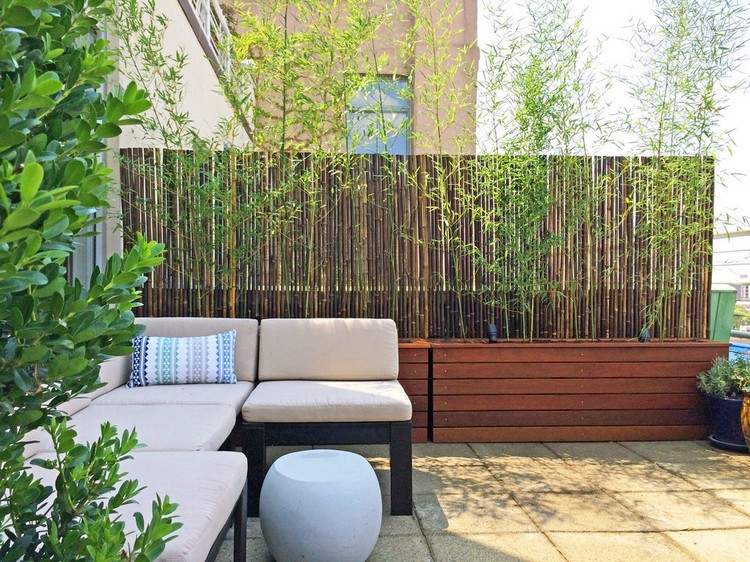 terraza con jardineras de madera de teca persianas terraza banco madera teca