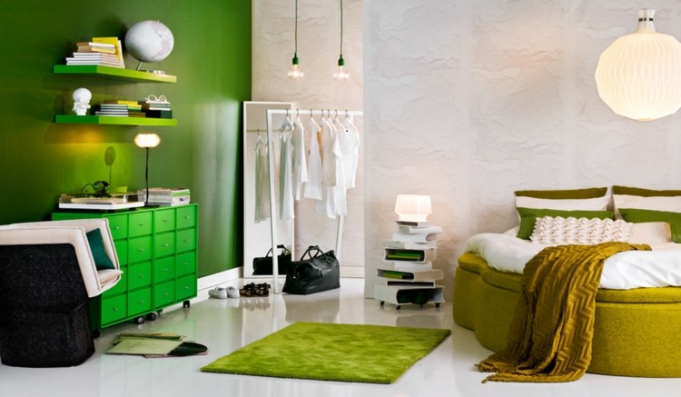 verde estilos diseños plateados paredes