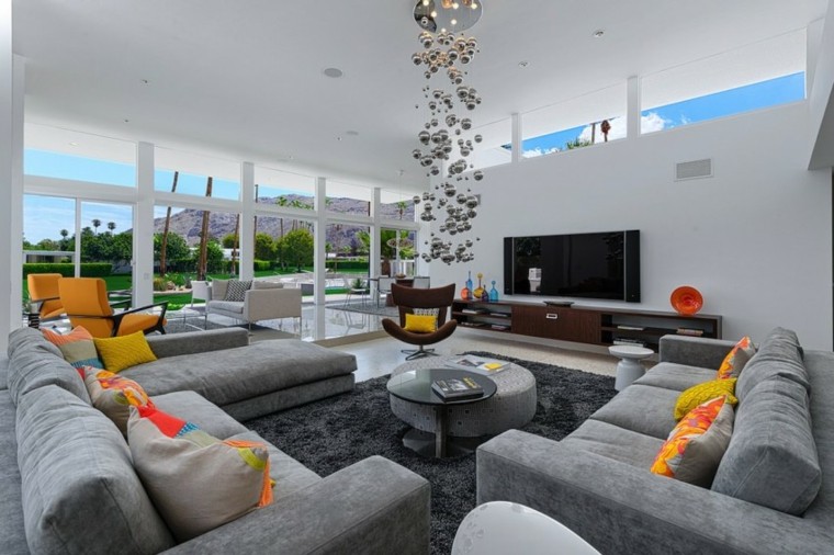 H3K Design decoracion interiores salones sofa gris ideas