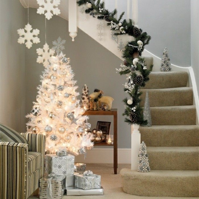 adornos navideños diseño escaleras lamparas