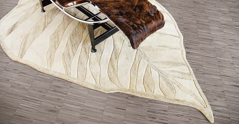 alfombra moderna forma hoja preciosa ideas